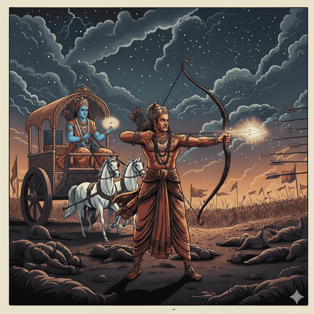 Arjuna - Devotee of Lord Vishnu